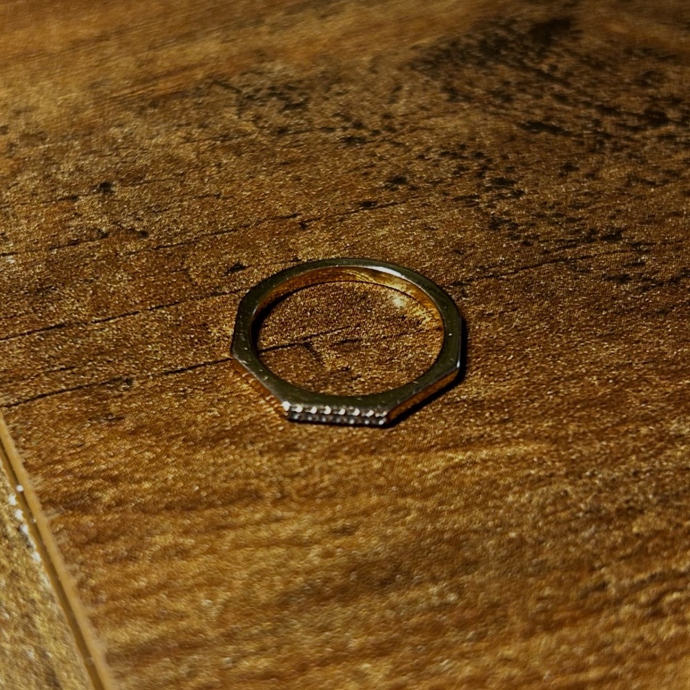 Pandora 14k Gold Shine Multifaceted Ring- Sz 4.5 - Picture 2 of 6
